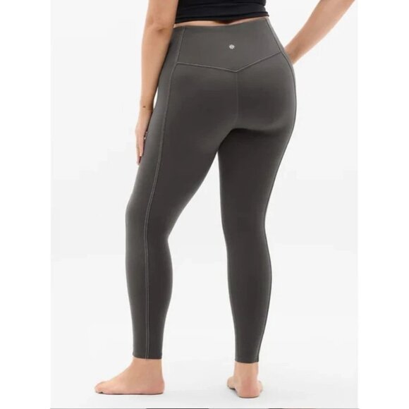 Athleta M Ultra High Rise Elation Pop Stitch Legging Shadow Grey Medium Regular - Picture 5 of 6